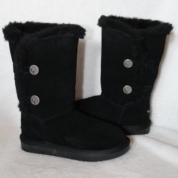 UGG KOOLABURRA GIRL'S‎ TALL SUEDE BOOTS BLACK - Picture 6 of 9